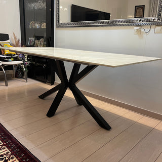 Eettafel 180x90 cm marmerlook 