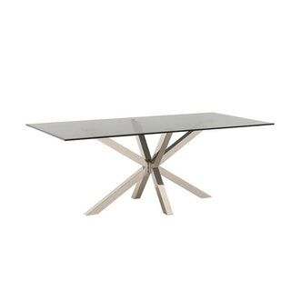 Eettafel met glasplaat 