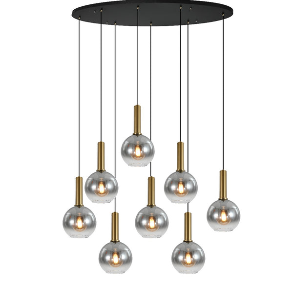 eethoek hanglamp ovaal goud