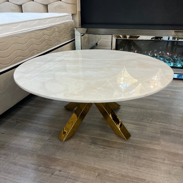 Salontafel marmerlook Grandeur goud