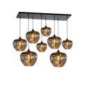 Eettafel hanglamp appel 8 bollen smoke glas 