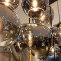 Moderne smoke glas hanglamp met 5 verstelbare appel bollen